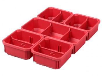 Milwaukee 4932478301 PACKOUT Slim Organiser & Slim Compact Orgainser Bins Pack Of 5 Milwaukee 4932478301 PACKOUT Slim Organiser & Slim Compact Orgainser Bins Pack Of 5