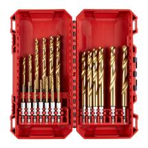 Milwaukee 4932493866 19 Piece SHOCKWAVE Red Hex HSS TiN Metal Drill Bit Set