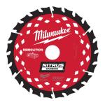 Milwaukee 4932499376 Nitrus Carbide 190mm x 30mm 24T Demolition Circular Saw Blade Milwaukee 4932499376 Nitrus Carbide 190mm x 30mm 24T Demolition Circular Saw Blade