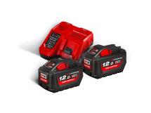 Milwaukee M18HNRG-122 18v Li-ion 12.0Ah High Output Battery Twin Pack With Charger