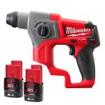 Milwaukee FUEL M12CH-202B M12 12V SDS+ Hammer Drill 2 x 2ah Batteries Milwaukee FUEL M12CH-202B M12 12V SDS+ Hammer Drill 2 x 2ah Batteries