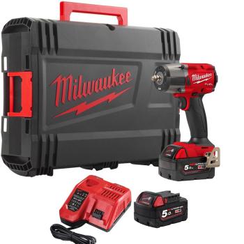 Milwaukee M18 FMTIW2F38-502X 18V FUEL Brushless 3/8Inch Impact Wrench With 2x 5.0Ah Batteries Milwaukee M18 FMTIW2F38-502X 18V FUEL Brushless 3/8Inch Impact Wrench With 2x 5.0Ah Batteries
