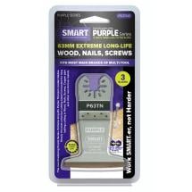 Smart Purple Series 63mm Titanium Alloy Bi-Metal Multi Tool Blade Pack of 3