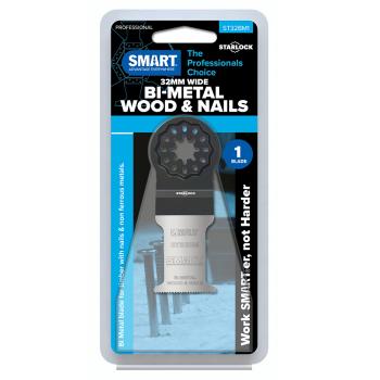 SMART ST32BM1 Starlock 32mm Bi-Metal Wood & Nails Multi Tool Blade SMART ST32BM1 Starlock 32mm Bi-Metal Wood & Nails Multi Tool Blade