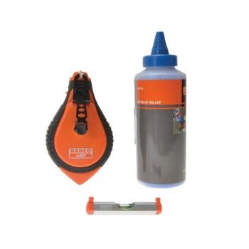 Bahco BAHCLSET Blue Chalk, Chalk Line & Line Level Set Bahco BAHCLSET Blue Chalk, Chalk Line & Line Level Set