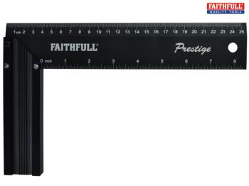 Faithfull Prestige Try Square Black Aluminium 250mm
