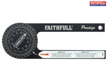 Faithfull Prestige Mitre Saw Protractor Black Aluminium