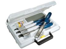 Stanley Tools 5002 Bevel Edge Chisel & Oilstone 6 Piece Set