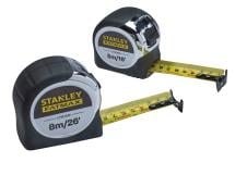 Stanley STA043041 FatMax Chrome Pocket Tapes 5m/16ft & 8m/26ft Twin Pack