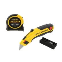 Stanley Tools STA043257TP FatMax Triple Pack - Tape, Retractable Knife & Blades