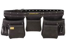Stanley STA180113 Leather 5 Pouch Tool Apron Double Stitched Durable