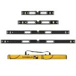 Stabila Dark Shadow 4 Piece Type 196-2 Spirit Level Mega Set 40cm, 60cm, 120cm, 180cm & Bag Stabila Dark Shadow 4 Piece Type 196-2 Spirit Level Mega Set 40cm, 60cm, 120cm, 180cm & Bag
