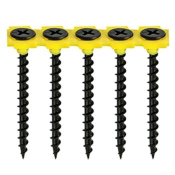 TIMco 3.5 x 32mm Collated Drywall Screws Coarse Thread Black Qty 1000 TIMco 3.5 x 32mm Collated Drywall Screws Coarse Thread Black Qty 1000