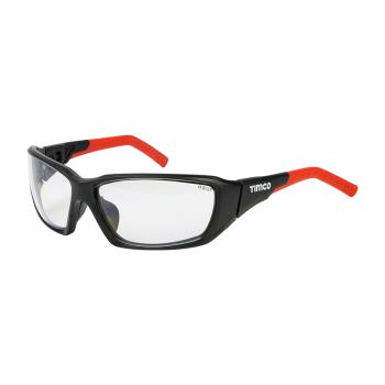 TIMCo Sports Style Safety Glasses Clear With Adjustable Temples One Size