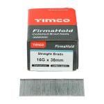 TIMco FirmaHold Straight 16g x 50mm Galv Brads No Gas Qty 2000 TIMco FirmaHold Straight 16g x 50mm Galv Brads No Gas Qty 2000