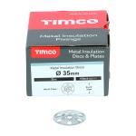 TIMco Metal Insulation Disc Zinc 35mm Qty 100 TIMco Metal Insulation Disc Zinc 35mm Qty 100