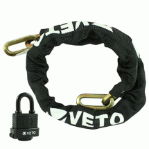 TIMco Veto Security Chain 8mm x 1000mm With Weatherproof Padlock