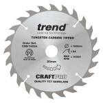 TREND CSB/16024T Craft Saw Blade 160mm x 24T x 16mm Thin TREND CSB/16024T Craft Saw Blade 160mm x 24T x 16mm Thin