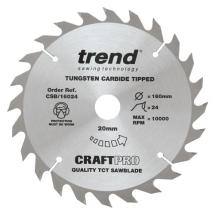 TREND CSB/16024T Craft Saw Blade 160mm x 24T x 16mm Thin
