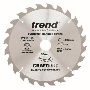 Trend CSB/23024 TCT Craft Saw Blade 230mm x 24T x 30mm