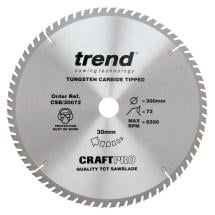 Trend CSB/30072 Craft Saw Blade 300mm x 72T x 30mm Trend CSB/30072 Craft Saw Blade 300mm x 72T x 30mm