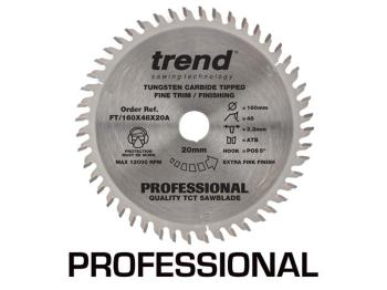 Trend FT/160X48X20A Plunge Saw Blade Fine 160mm x 48T x 20mm Trend FT/160X48X20A Plunge Saw Blade Fine 160mm x 48T x 20mm