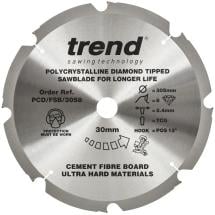 Trend PCD/FSB/3058 Fibreboard PCD Saw Blade 305mm x 8T x 30mm Trend PCD/FSB/3058 Fibreboard PCD Saw Blade 305mm x 8T x 30mm