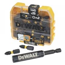 DeWALT DT70621Z Impact PZ2 25mm Screwdriver Bits With Magnetic Bit Holder 25 Piece