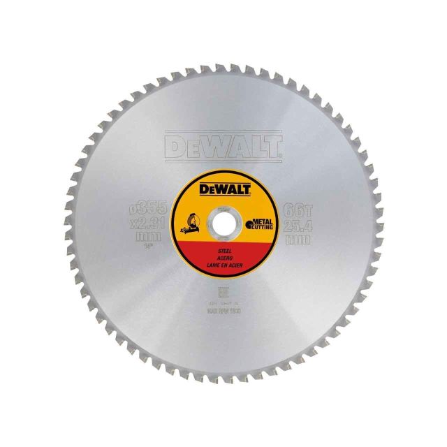 DeWALT DT1926-QZ 355mm x 25.4mm 66T Steel Stationary