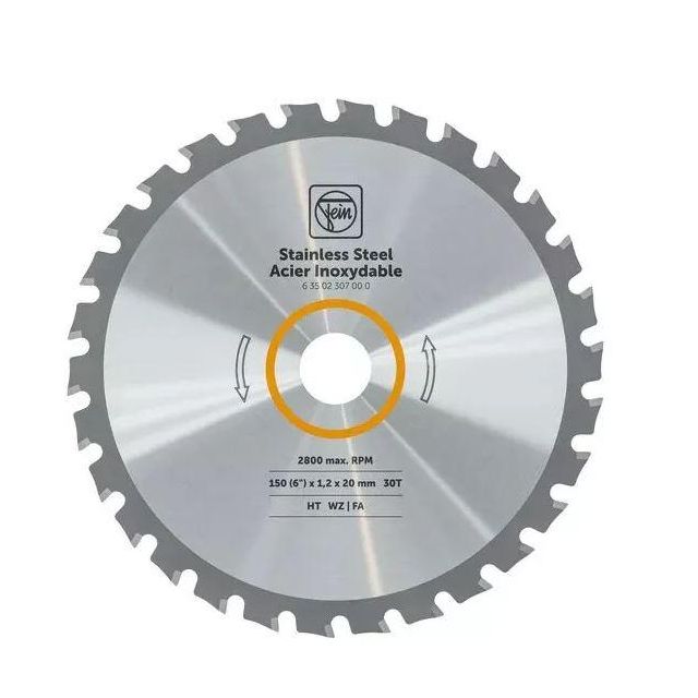 Fein 63502307000 150x20mm Stainless Steel Cutting Blade for F-IRON CUT 57AS Circular Saw