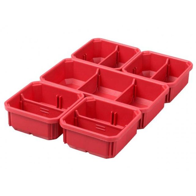 Milwaukee 4932478301 PACKOUT Slim Organiser & Slim Compact Orgainser Bins Pack Of 5