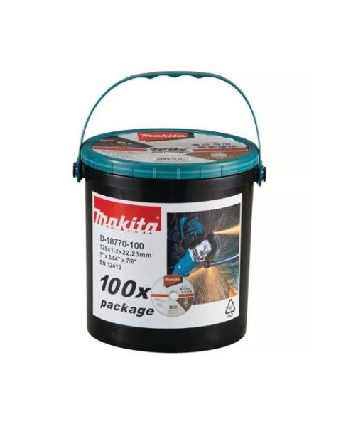 Makita D-18770-100 Thin 125MM Cutting Discs Tub Of 100
