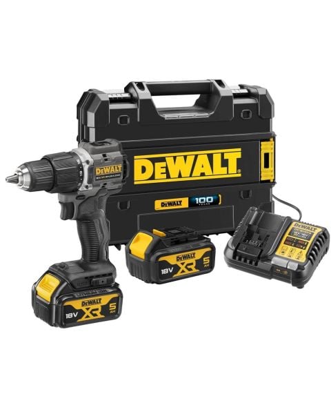 DeWALT DCD100P2T-GB 18V XR Brushless Limited Edition 100 Year Combi Drill With 2x 5.0Ah Batteries1