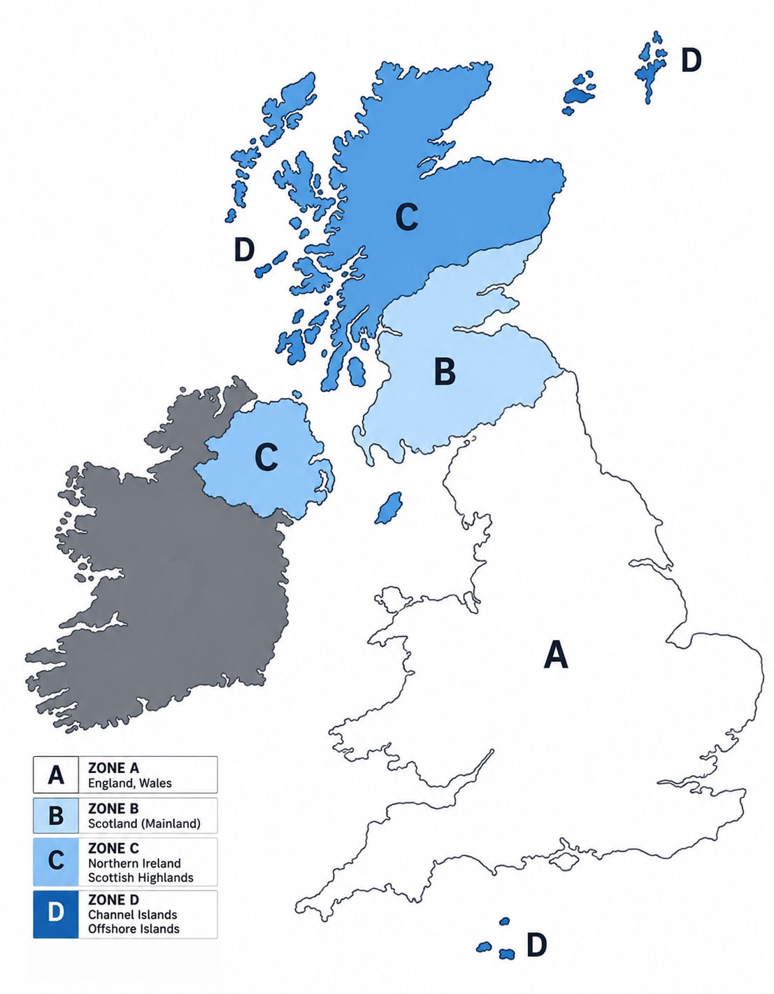 UK Delivery Zones