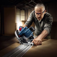 Bosch GKT55GCE Plunge Saw with Guide Rail