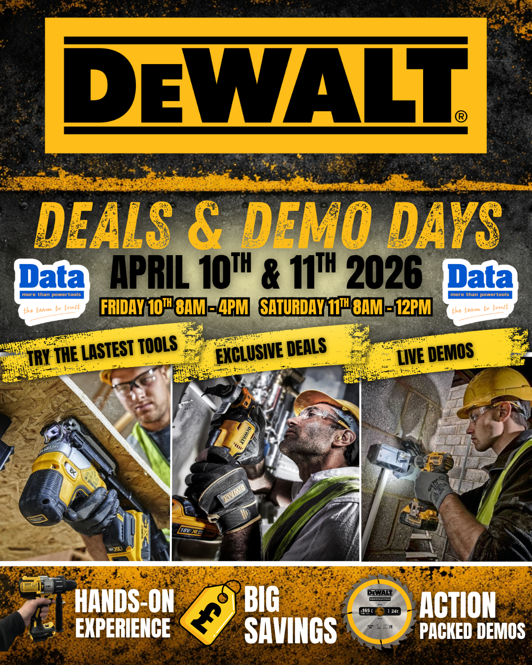 DeWALT Deals & Demo Days - April 2026 DeWALT Deals & Demo Days - April 2026
