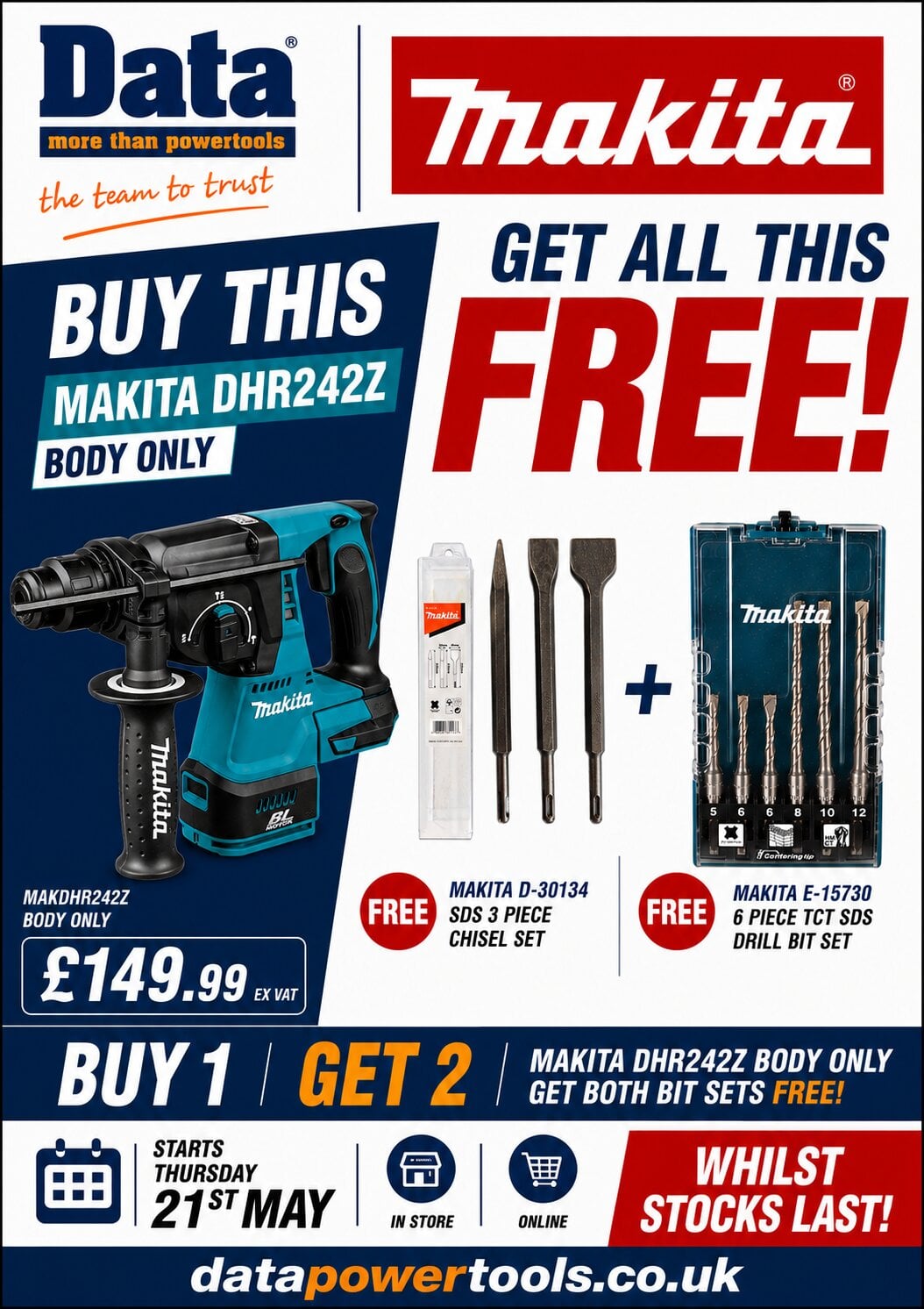 Makita DHR242Z promotion