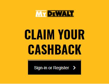 Claim DeWALT Cashback