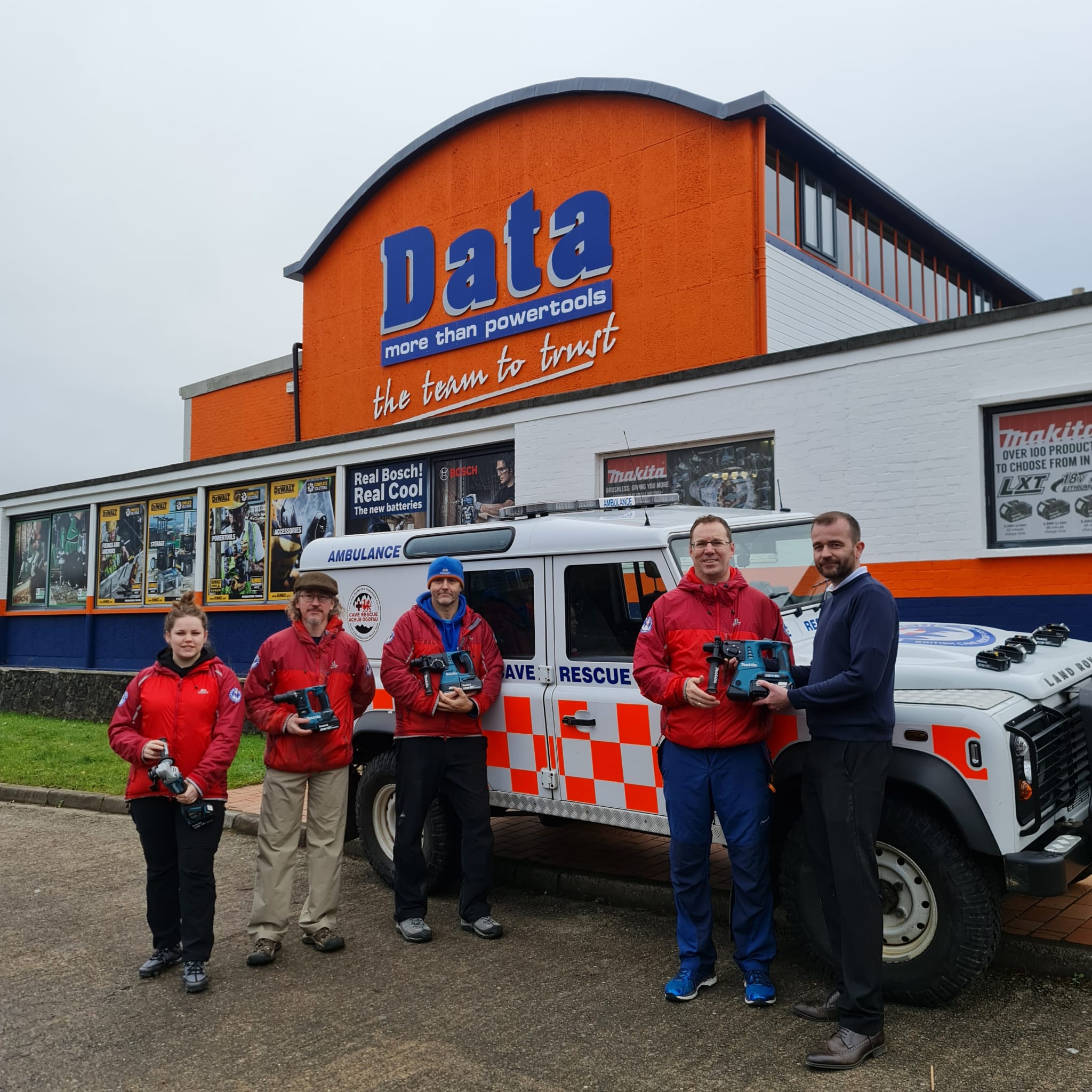 South Wales Cave Rescue Team at Data Powertools Ltd