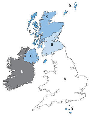 UKMail Delivery Zones