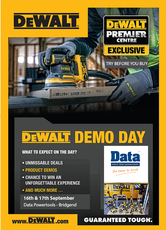 DeWALT Power Tools Demonstration Days at our Bridgend store. September