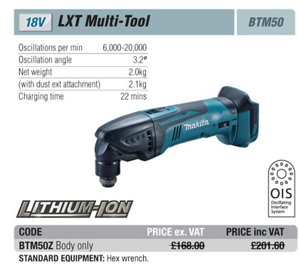 Makita DTM50 Multitool 