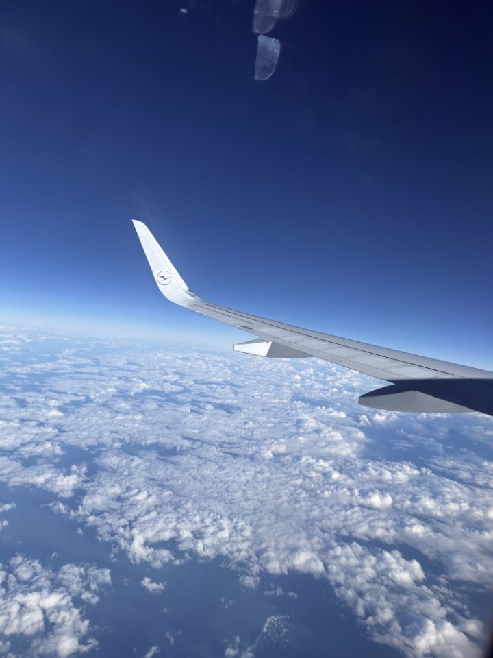 View from the plane flying to Germany